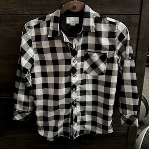 Buffalo plaid long sleeve dress shirt